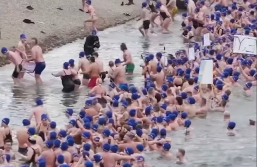 Swimmers in Czech Republic smash world record for largest 'polar bear dip'