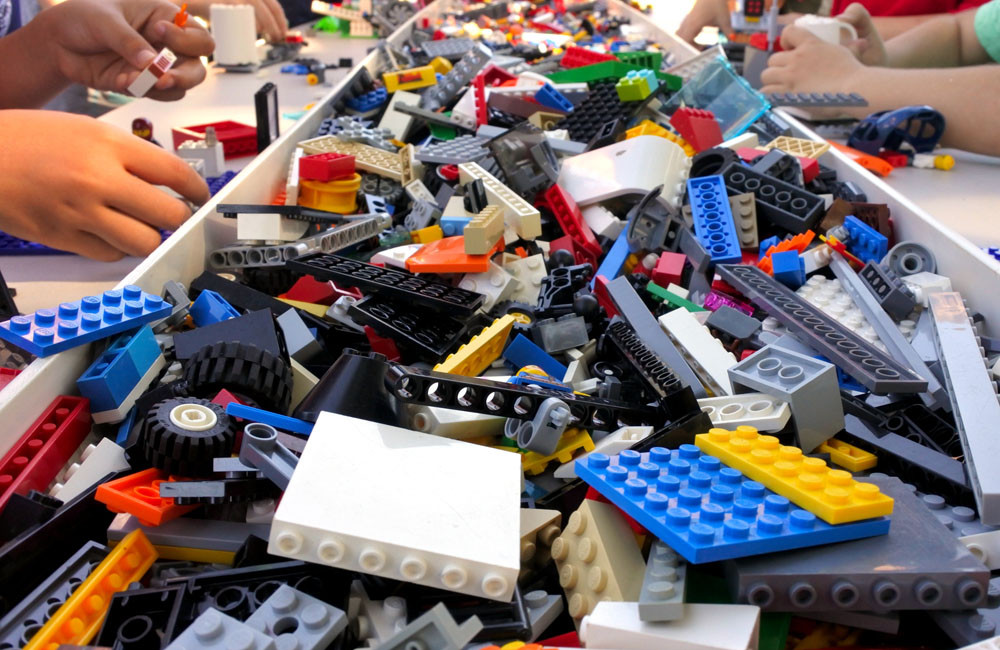 Mum sets world record running barefoot on LEGO