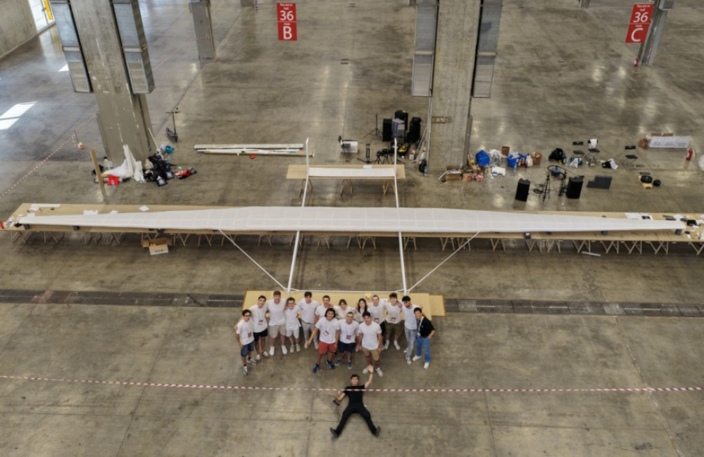 Students break record for world's largest paper plane